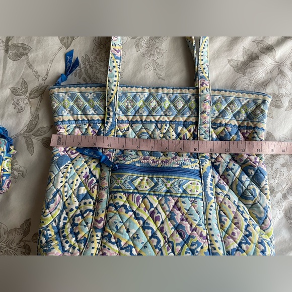 Vera Bradley Y2K Capri Villager Quilted Tote Blue Paisley Set Wallet Wristlet - Picture 6 of 6